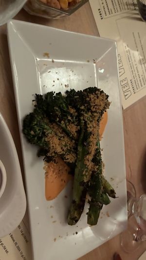 Vegan version of broccolini   at Vee Vee in Boston