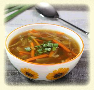 Hot & Sour Soup at Natural Way Cafe in Fair Lawn