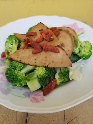 Goji Tofu
 at Natural Way Cafe in Fair Lawn