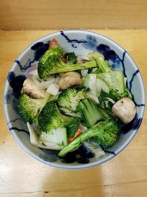 Double Vegetable & White Mushroom
 at Natural Way Cafe in Fair Lawn