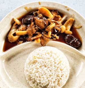 Mushroom rice😋 at Pin Wei Shu Shi 品味蔬食 - Vegetarian Stall in Johor Bahru