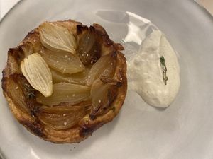 Onion quiche at brEAThe Restaurant - Pigalle in Paris