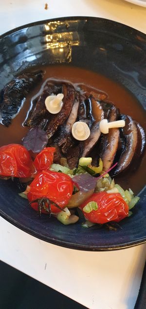 Portobello-based main course at brEAThe Restaurant - Pigalle in Paris