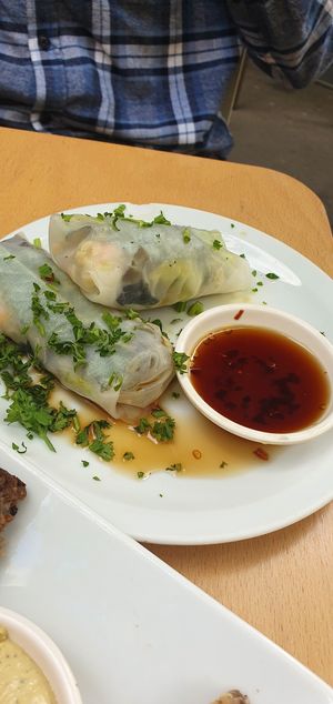 Starter of the day: homemade springrolls at brEAThe Restaurant - Pigalle in Paris