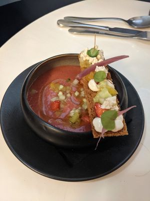 Entrée de Gazpacho at brEAThe Restaurant - Pigalle in Paris