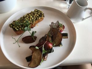 Citron tofu: really good and beautiful (though expensive) at brEAThe Restaurant - Pigalle in Paris