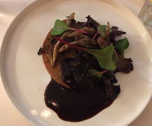 Polenta with mushroom and cacao sauce at brEAThe Restaurant - Pigalle in Paris