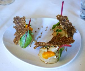 Parsnip mouse w/clementine at brEAThe Restaurant - Pigalle in Paris