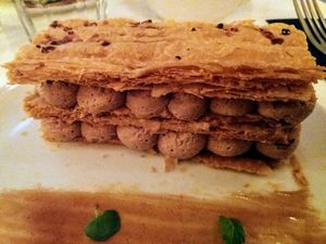 Millefeuille praliné at brEAThe Restaurant - Pigalle in Paris