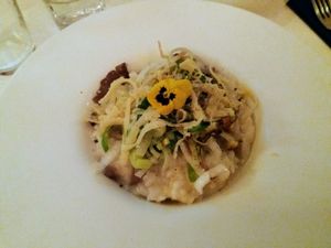 Oyster mushroom risotto at brEAThe Restaurant - Pigalle in Paris