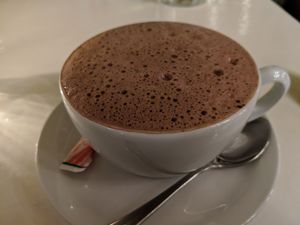 Yummy hot chocolate at brEAThe Restaurant - Pigalle in Paris