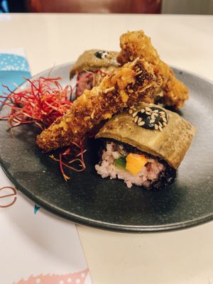 Pink sushi at brEAThe Restaurant - Pigalle in Paris