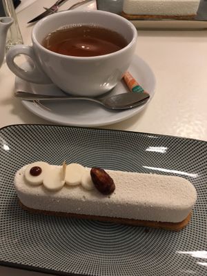 Coconut entremet with « je t’aime » tea at brEAThe Restaurant - Pigalle in Paris