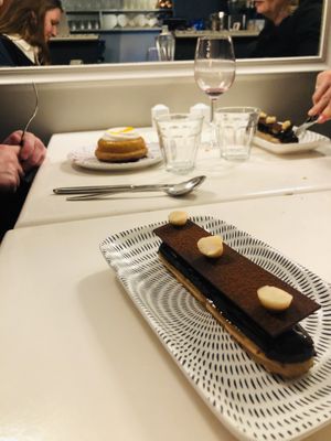 Baba au rhum / éclair chocolat  at brEAThe Restaurant - Pigalle in Paris