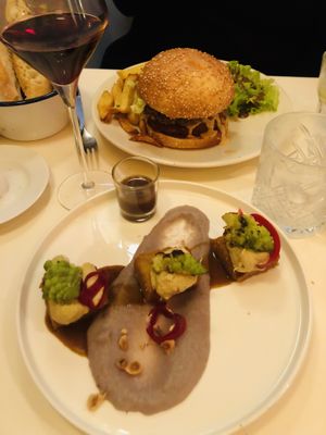 Polenta / Burger moutarde  at brEAThe Restaurant - Pigalle in Paris