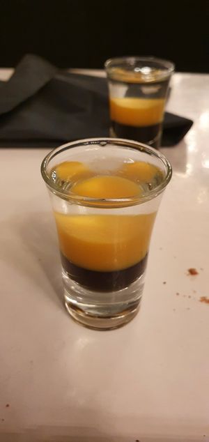 Shot de la maison at brEAThe Restaurant - Pigalle in Paris