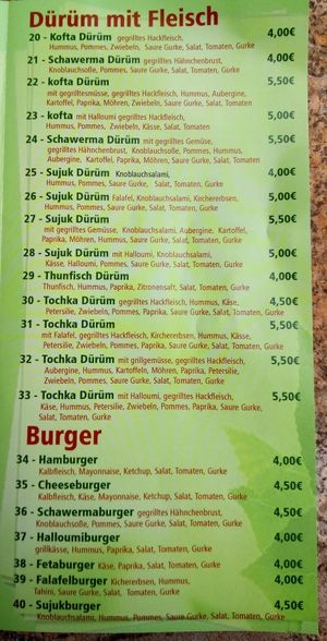 Menu 3/4 at Kleopatra in Leipzig