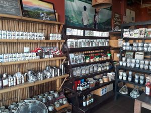 Tea and coffee selection at Yoddoi Coffee & Tea in Chiang Rai