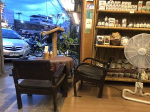 Lovely seating at Yoddoi Coffee & Tea in Chiang Rai