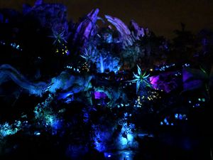 Pandora at night at Walt Disney World - Satu'li Canteen in Lake Buena Vista