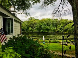 Riverfront outdoor dining option.  at Farm Country Kitchen in Riverhead