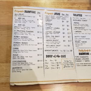 Smoothie / juices at Fairweather Natural Foods in Deer Valley