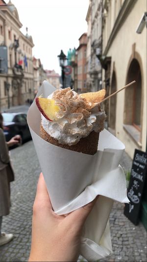 Vegan Apple Strudel  at Waffle Point U Kajetana in Prague