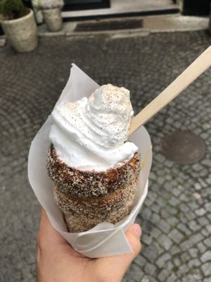 Lots of calories but very tasty   at Waffle Point U Kajetana in Prague