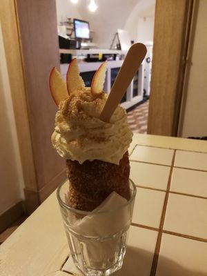 Apple strudel at Waffle Point U Kajetana in Prague