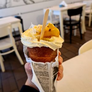 Apple strudel at Waffle Point U Kajetana in Prague