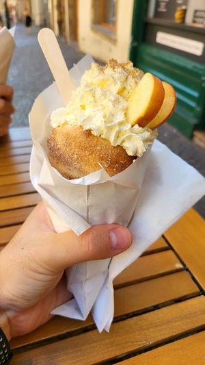 Apple strudel at Waffle Point U Kajetana in Prague