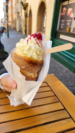 Raspberry at Waffle Point U Kajetana in Prague