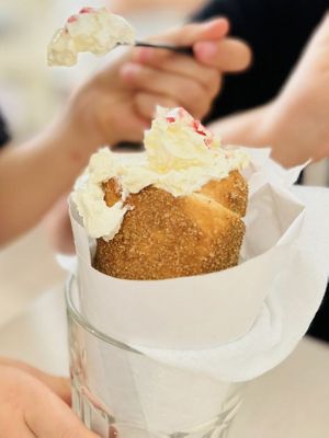 The apple strudel  at Waffle Point U Kajetana in Prague