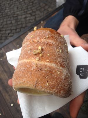 With almonds  at Waffle Point U Kajetana in Prague