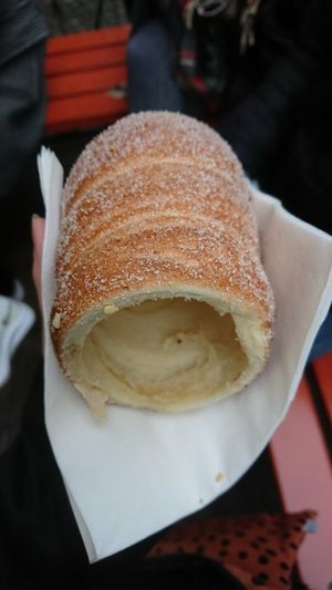 Vegan chimney cake - yay! ❤️ at Waffle Point U Kajetana in Prague