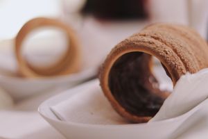 They have cinnamon and coconut coatings ❤️ at Waffle Point U Kajetana in Prague