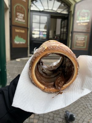 Vegan chocolate filling  at Waffle Point U Kajetana in Prague