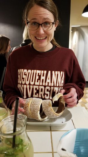Chimney cake! at Waffle Point U Kajetana in Prague