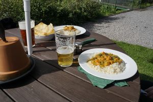 Very nice vegan curry at Fox and Hounds Inn in Cleator