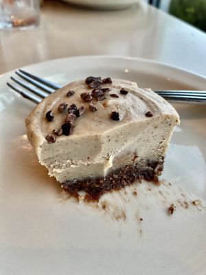 Vegan dessert option - caramel torte at Aladdin's Eatery in Cincinnati