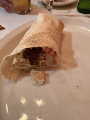 Cauliflower rolled pita. Yum!  at Aladdin's Eatery in Cincinnati