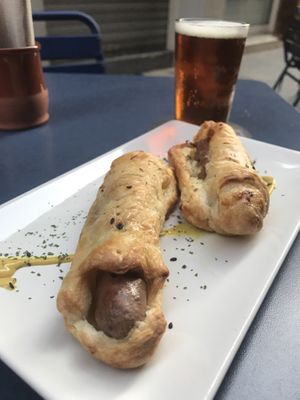 Sausage frankfurt roll at Sa Capca in Blanes