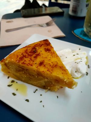 Potato and onion omelette at Sa Capca in Blanes