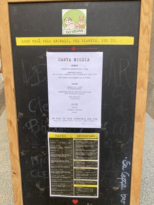 Menu  at Sa Capca in Blanes