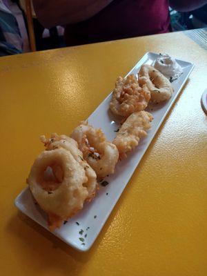 "calamares" a la romana at Sa Capca in Blanes
