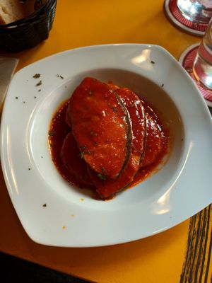 Tofu a la bizkaina at Sa Capca in Blanes