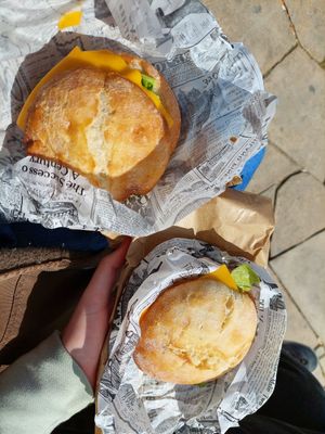 crumbed burger at Sa Capca in Blanes