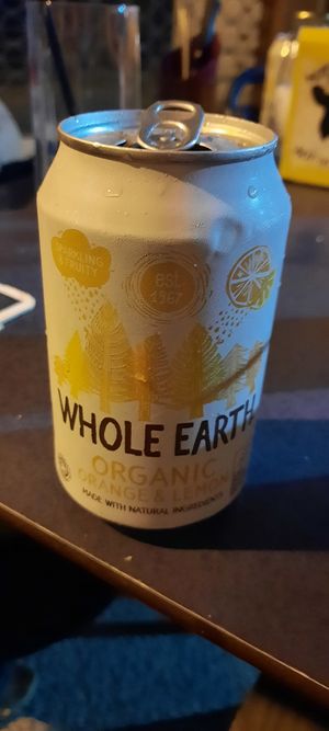 Bebida ecológica naranja (typo Fanta) menos azúcares at Sa Capca in Blanes