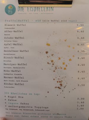 Menu at Eisdielerin in Cologne