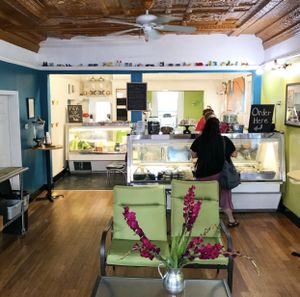 Inside the restaurant at Simply Vegan by Silly's in Portland